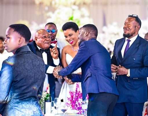Bobi Wine greets Tycoon Kirumira